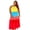 Multicolored, variant on Rainbow Plus Size Tiered Maxi Dress