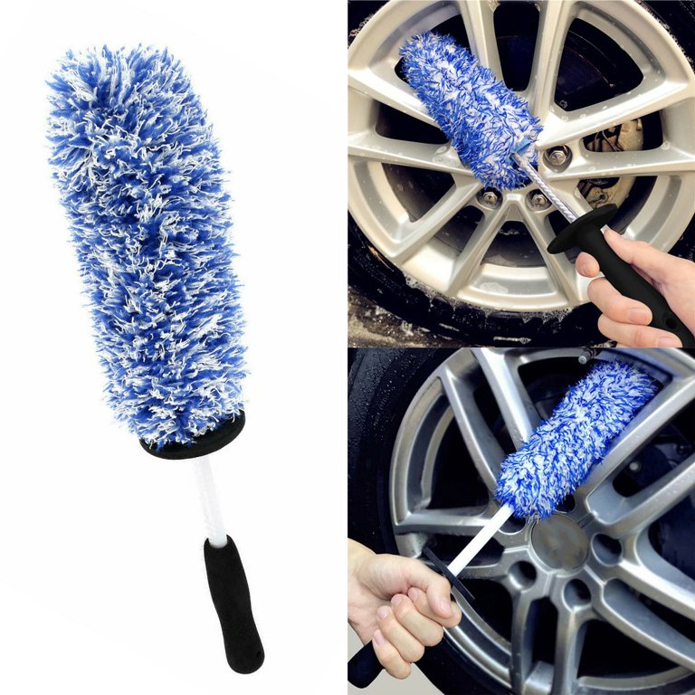 Car Wheel Cleaning Brush Tool Tire Auto Washing Clean Alloy Soft Bristle  Cleaner