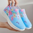 thumbnail image 5 of Mepaouo Casual Shoes Women Rhinestone Floral Print High Top Sneakers Lightweight Comfy Walking Shoes, 5 of 7