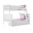 thumbnail image 3 of Max & Lily Solid Wood Twin over Full Size Bunk Bed with Storage Drawers and Ladder for Kids, White, 3 of 14