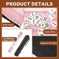 thumbnail image 6 of Travel Mahjong Mat 21" x 21" Starfish Coastal Soft Pink Minimal Beach Seashell Border Non-Slip Noise Reduction Mini Mahjong Tiles for Dominoes Poker Card, 6 of 6