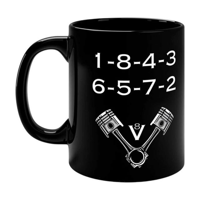 Engine Design Ceramic Coffee Mug For Car Enthusiasts And Dad Unique Automotive Themed Drinkware For Him