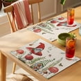 thumbnail image 4 of Gnomes Mushroom Placemats Set of 4 Farmhouse Vintage Leaves Plants Butterfly Place Mats Indoor Wipeable Table Mats Washable Dining Table Placemats for Kitchen Holiday Party Home Decor 13x19 Inch, 4 of 9