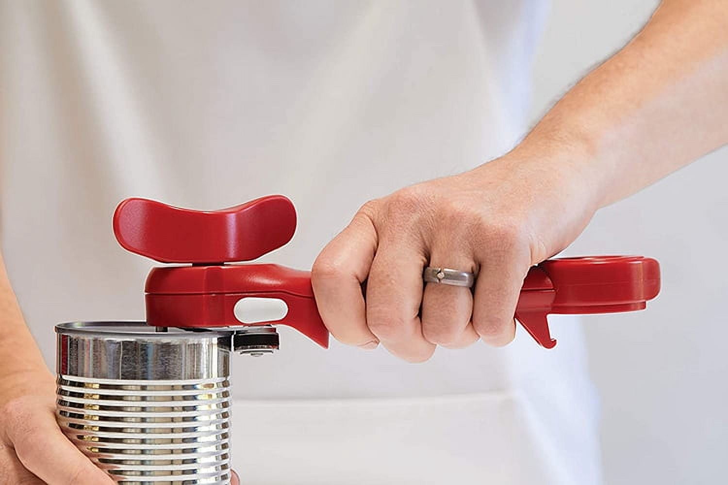 Kuhn Rikon Auto Safety Master Opener for Cans, Bottles and Jars, White