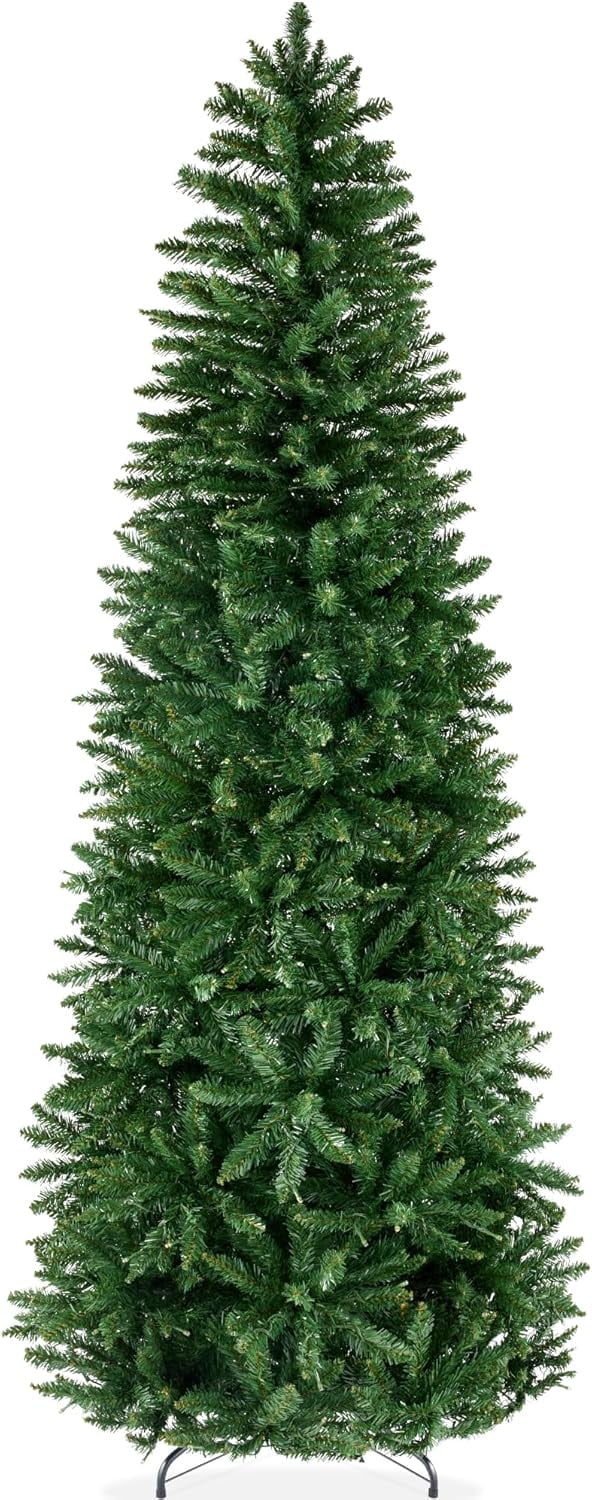 Segmart 7' Pine Artificial Christmas Tree, White Snow Flocked