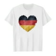 thumbnail image 3 of TAIAOJING Girls Crop Top Short Sleeve Summer T Shirt Kid Flag Of Germany Print Round Neck T Shirt Floral Fashion Trend Bottoming Shirt Tops 4-5 Years, 3 of 4