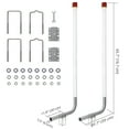 thumbnail image 3 of Yiwa 2PCS Adjustable Boat Trailer Guide Poles, Galvanized Steel Construction with PVC Covers, Universal Fit, Ideal for Easy Loading and Installation of Ski, Fishing, and Sailboats, 3 of 6