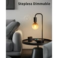 thumbnail image 3 of ONEWISH 15.75" Industrial Table Lamp Set of 2 Fully Dimmable Bedside Lamp with 2700K  Black Gradient LED Bulb Nightstand Lamps for Living Room Bedroom Dorm Office, 3 of 6