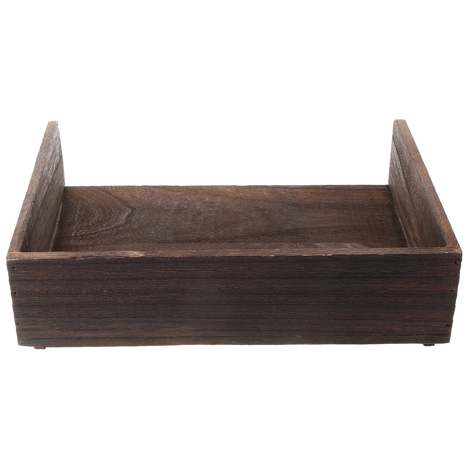 Dayesque 2-Piece Wooden Desk Organizer Set with 2-Tier Vintage Style Storage Shelf for Office Supplies, Books, and Stationery, Natural Wood Finish