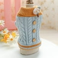 thumbnail image 4 of Suéter de invierno para perros pequeños, ropa para cachorros, suéter para perritas, suéter para animales, suéter cálido para cachorros, gatos y perros, suéteres de punto, abrigos (azul), 4 of 5