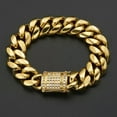 thumbnail image 5 of QQTDFG Hot 8-18mm Mens Miami Cuban Link Chain Bracelet 18k Gold Plated Stainless Steel-18mm-8inch or 20.5cm, 5 of 5