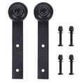 thumbnail image 1 of 2Pcs Sliding Door Track Barn Hardware Kit Wood Roller Rail Pulley Wheel for Farm Accessories, 1 of 9