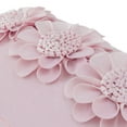 thumbnail image 3 of JWH 3D Handmade Aesthetic Decorative Velvet Flower Accent Pillow Case for Room Decor Gift 12x20inch in Light Pink, 3 of 8