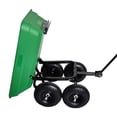 thumbnail image 3 of Garden Dump Cart, 55L Capacity Camping Wagon with 10 Inch Pneumatic Tires, Outdoor Wagon with 180° Rotating Handle, Quick Release Heavy Duty Yard Cart for Lawn and Garden, 3 of 7
