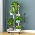 thumbnail image 6 of Multi-Tiered Metal Flower Stand with Sliding Wheels - Versatile Indoor/Outdoor  Display Rack, 6 of 8