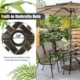 thumbnail image 6 of Costway 59'' Outdoor Dining Table All-Weather Cast Aluminum Umbrella Hole 6 Person Bronze, 6 of 10