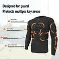 thumbnail image 4 of Football Goalkeeper Compression Shirt Jersey Goalkeeper Top with EVA High Elastic Impact Blocks for Basketball Soccer Baseball Rugby, 4 of 7