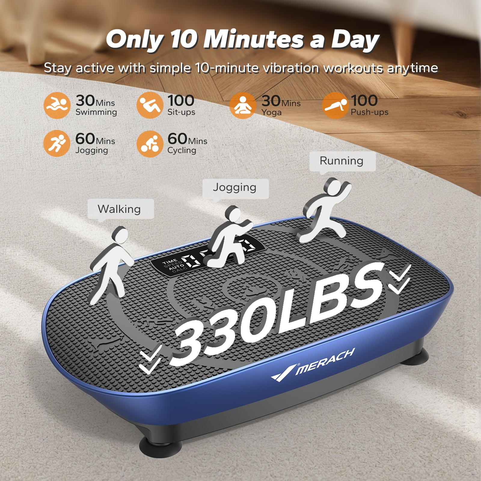 MERACH Compact Whole Body Vibration Plate Exercise Machine with Remote Control - Walmart.com MERACH Compact Whole Body Vibration Plate Exercise Machine with Remote Control - Walmart.com