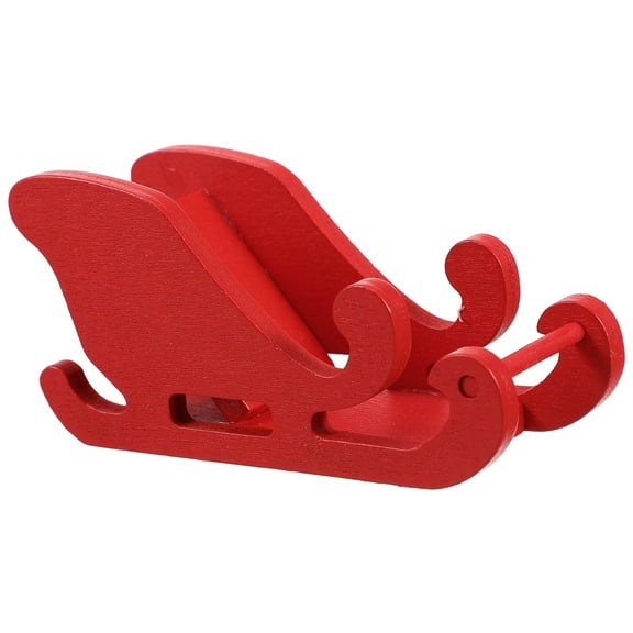 SOPOTUTU Wooden Sleigh Ornament Red 1Pcs 3.2in X 1.7in X 1.3in