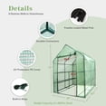 thumbnail image 6 of ZENY Walk In Greenhouse 3 Tier 8 Wired Shelves Portable PE Mesh Plant House 57x57x77 Green, 6 of 10