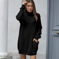thumbnail image 3 of Yokua Women's Loose Turtleneck Oversize Long Pullover Sweater Dress, 3 of 8