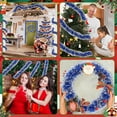 thumbnail image 6 of 50FT Christmas Tinsel Garland Blue Garland for Christmas Tree Decorations, Xmas Tinsel Garlands for Decoration Indoor Outdoor Party Supplies Holiday Decor(Blue and Silver), 6 of 8