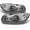 Chrome Housing, variant on AKKON - For Saturn S Series SC1 SC2 Coupe Black Bezel Headlights Front Lamps Replacement Pair