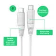 thumbnail image 2 of onn 6ft USB-C to USB-C Charging Cable, Fast Charging, USB-IF Certified, White - Compatible with iPhone 16 Series, iPhone 15 Series, Samsung Galaxy, Note, Pixel Devices iPad Pro, & More, 2 of 6