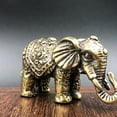 thumbnail image 4 of UPGRATOR 1Ud Adorno De Elefante De Latón Artesanía Fina Compacta, 4 of 8