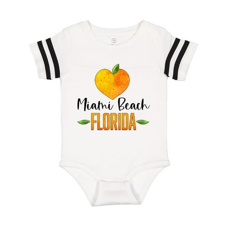 

Inktastic Miami Beach Florida Orange in Heart Gift Baby Boy or Baby Girl Bodysuit