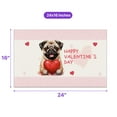 thumbnail image 5 of Happy Valentine's Day Pug Brings Love Heart Doormat Dog Lover Gifts Indoor Outdoor Welcome Mat - 02028, 5 of 5