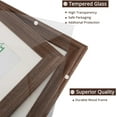 thumbnail image 7 of 11x14 Wooden Picture Frames,Display Photos 8x10 with Mat or 11x14 Without Mat,UV Protection Acrylic,Wall or Tabletop Display,Rustic Brown Set of 2, 7 of 7