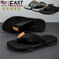 thumbnail image 3 of Men Flip Flops Athletic Sandals Arch Support Thong Outdoor Beach Sandals Shoe US, 3 of 8