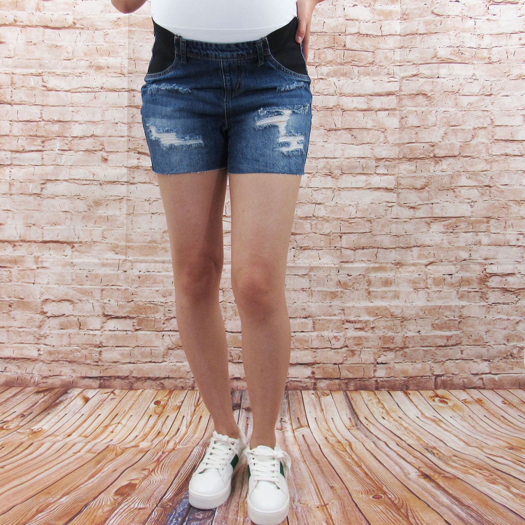 Indigo Poppy Destructed Raw Hem 