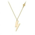 thumbnail image 1 of Lightning Bolt Charm Necklace with Gemstone, 1 of 6