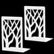 thumbnail image 4 of 2 pares de sujetalibros modernos con diseño de árbol para estantes, soporte para libros antideslizante, almacenamiento de Metal resistente para CD, tapón decorativo para libros, 4 of 5