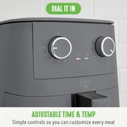 GreenLife 4.5 Quart Air Fryer Ceramic Nonstick, Graphite