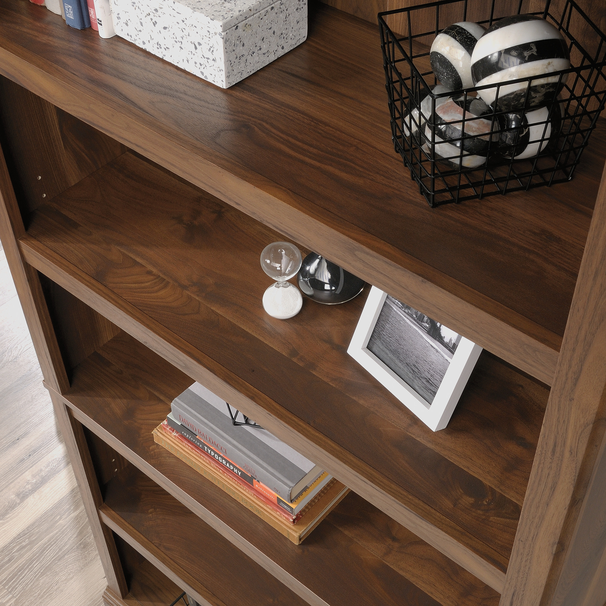 Sauder Select 5-Shelf Bookcase, Grand Walnut photo 7