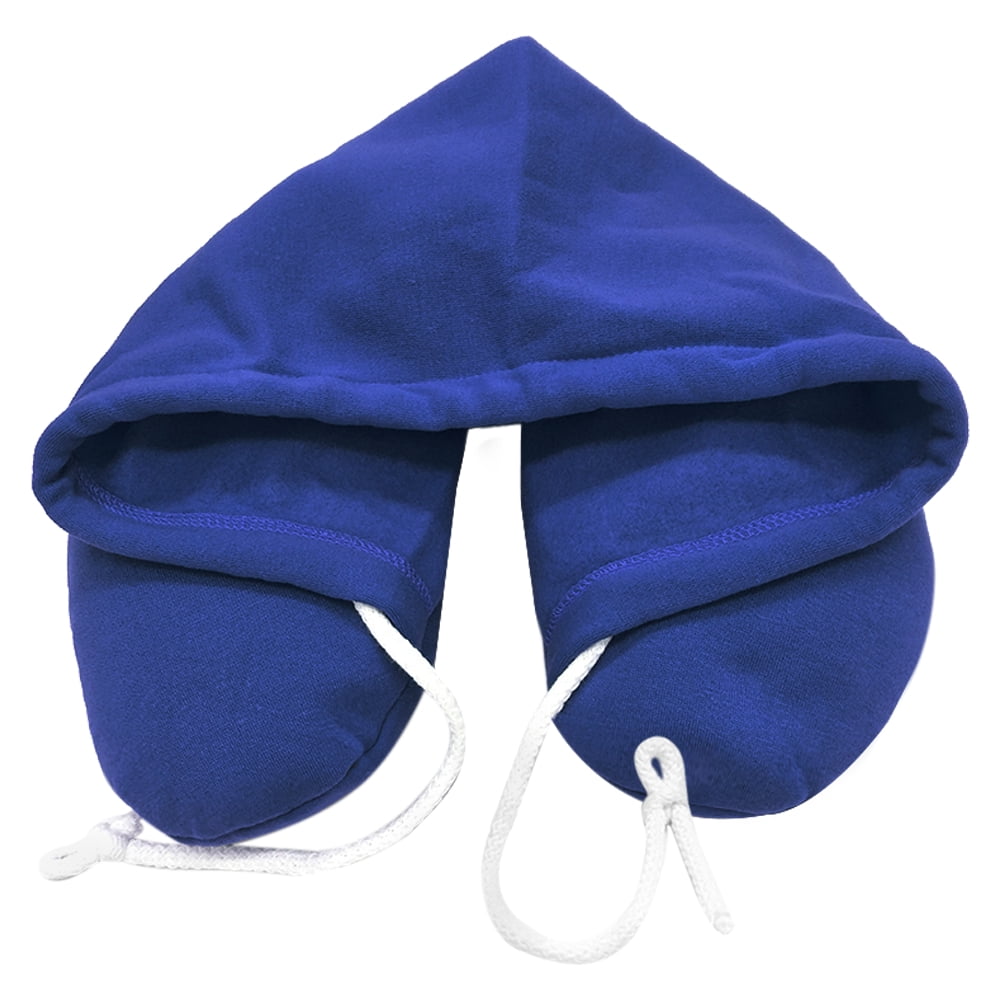 Anself Portable Neck Pillow with Hoodie Hood U Shape Neck Pillow with