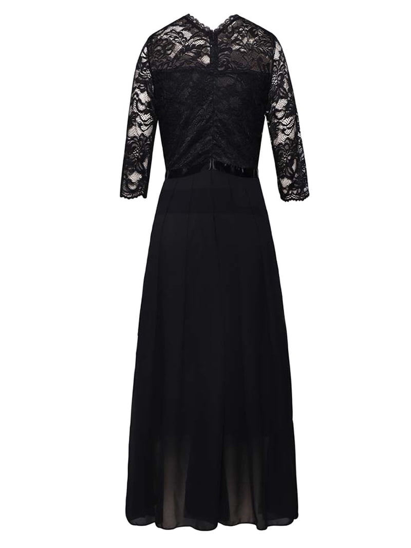 chinese dress ladies Black Satin Floral Prints Sleeveless Lace Up Back Prom Dresses,PD00295   AlineBridal