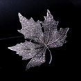 thumbnail image 5 of Queen Jewelry Micro Pave Canadian Maple Leaf Brooches Pins Silver Tone, 5 of 5