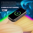 thumbnail image 2 of Purple and Orange Flowers Wireless Charging RGB Gaming Mouse Pad Large Keyboard Mat Rubber Base 13 Light Modes, 2 of 6