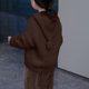 thumbnail image 5 of Suéter de manga larga con capucha para niños, chaquetas y abrigos casuales, de color liso, con capucha y botones, top de punto cómodo e informal, blusa de poliéster para niños., 5 of 7