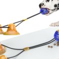 thumbnail image 4 of KAKOWELY Drawstring Dog Toy 1 Pc Dog Toy with Double Sucker Drawstring Dog Toy Teething Rope Toy Pet Supply for Dogs (Double Orange With Blue)3.74"X3.74"X2.56", 4 of 4