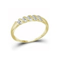 thumbnail image 3 of 10kt Yellow Gold His Hers Round Diamond Cluster Matching Wedding Set 1/10 Cttw, 3 of 5