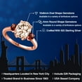 thumbnail image 2 of Gem Stone King 2.74 Ct Oval Peach Morganite Red Garnet 18K Rose Gold Plated Silver Ring (Size 5), 2 of 6