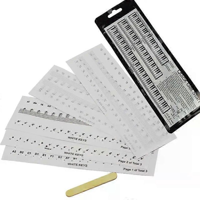 54/61/88 Key Piano Stickers PVC Transparent Piano Keyboard Piano Stave Electronic Keyboard Name Note Sticker Accessories