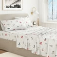 thumbnail image 5 of Great Bay Home 4-Piece 100% Turkish Cotton Flannel Sheet Set, Full, Pups in the Snow, 5 of 6