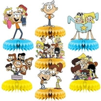 The Loud House Honeycomb Centerpieces 7pcs Birthday Party Decoration 3D Double Sided Table Decorations Party Supplies