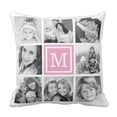 thumbnail image 1 of BSDHOME Taie d'Oreiller Moderne Collage Monogramme Rose Mignon 20x20 Pouces, 1 of 1